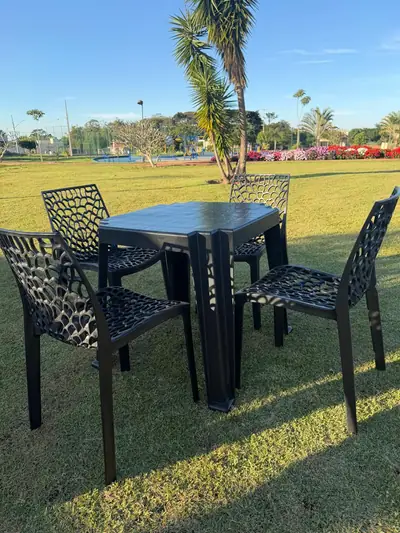 Jogo de Mesa Parati Coral Preto